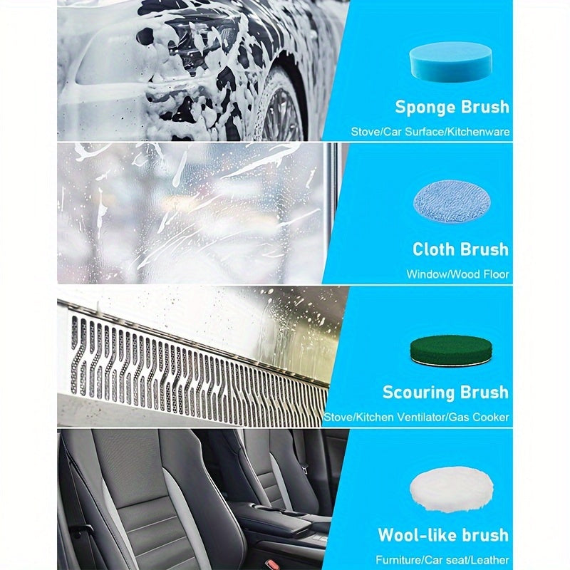 Electric Spin Scrubber with 7 Replaceable Brush Heads Strong Power C