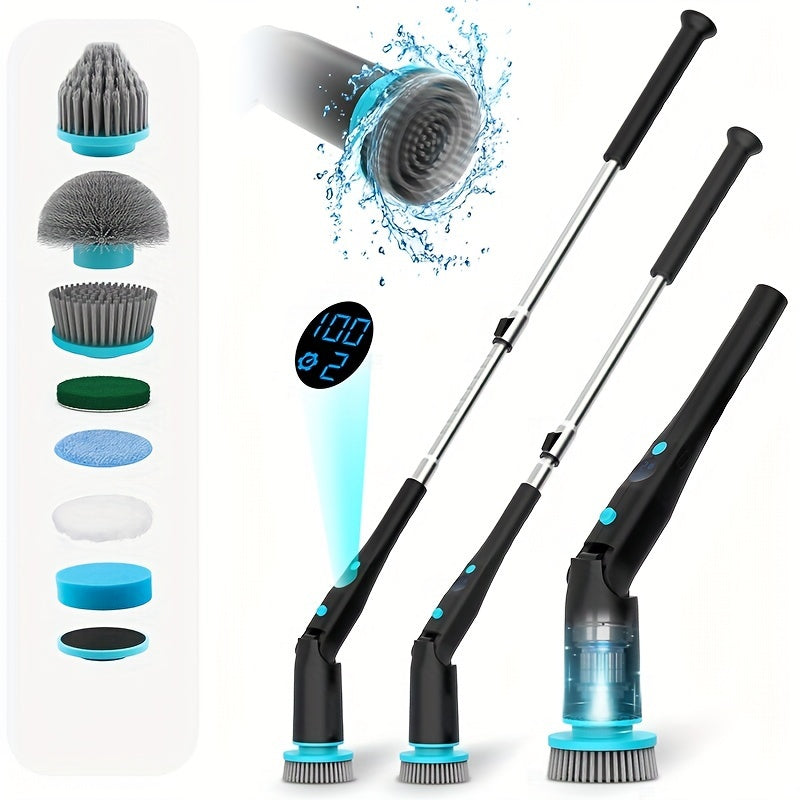 Electric Spin Scrubber with 7 Replaceable Brush Heads Strong Power C
