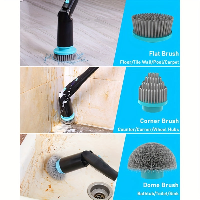 Electric Spin Scrubber with 7 Replaceable Brush Heads Strong Power C