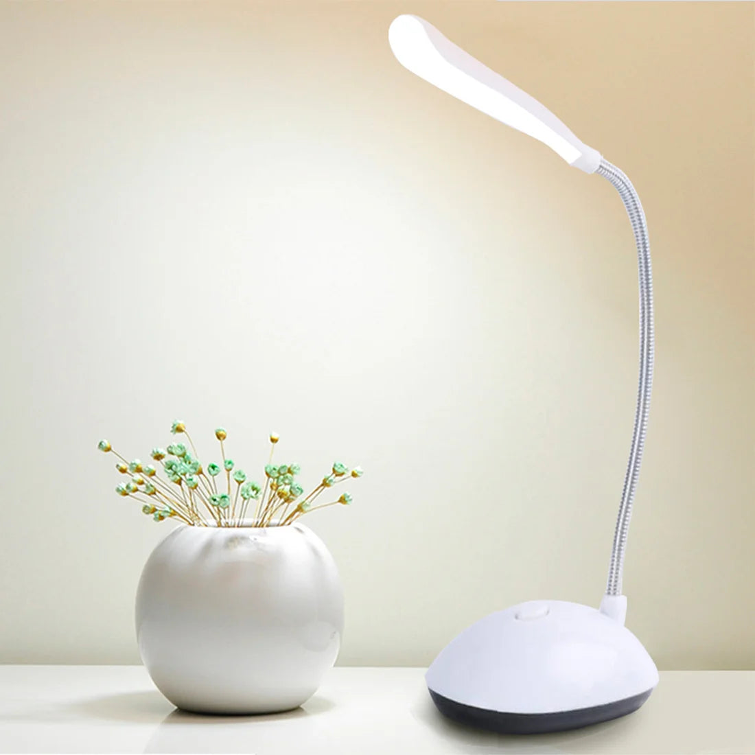 Battery Operated Reading Night Lamp Flexible Table Light Foldable De