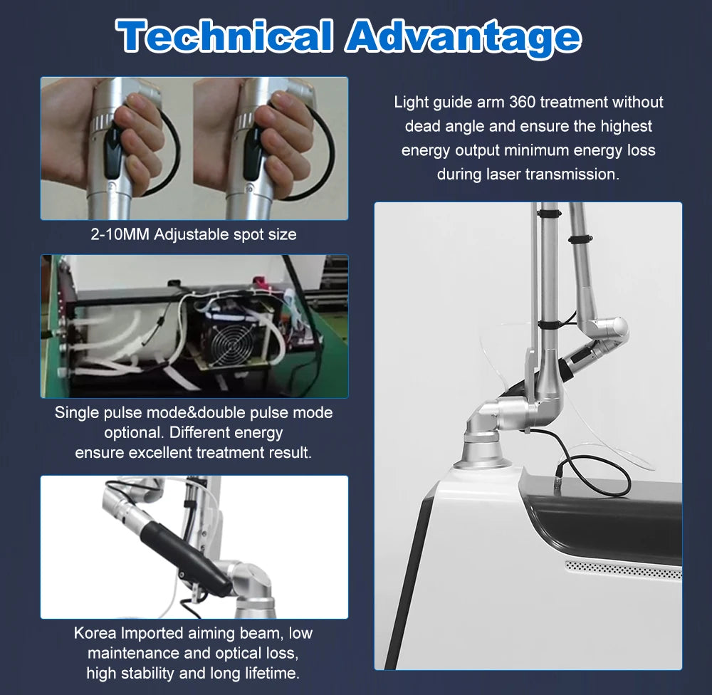 Low Price Carbon Stripping Portable Q Switch Nd Yag Picosecond 755nm
