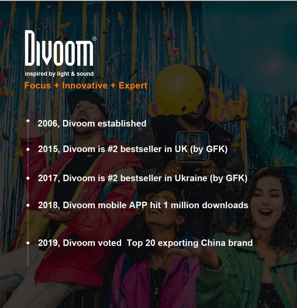 Divoom Ditoo – Pro Retro Pixel Art Bluetooth Portable Speaker Alarm