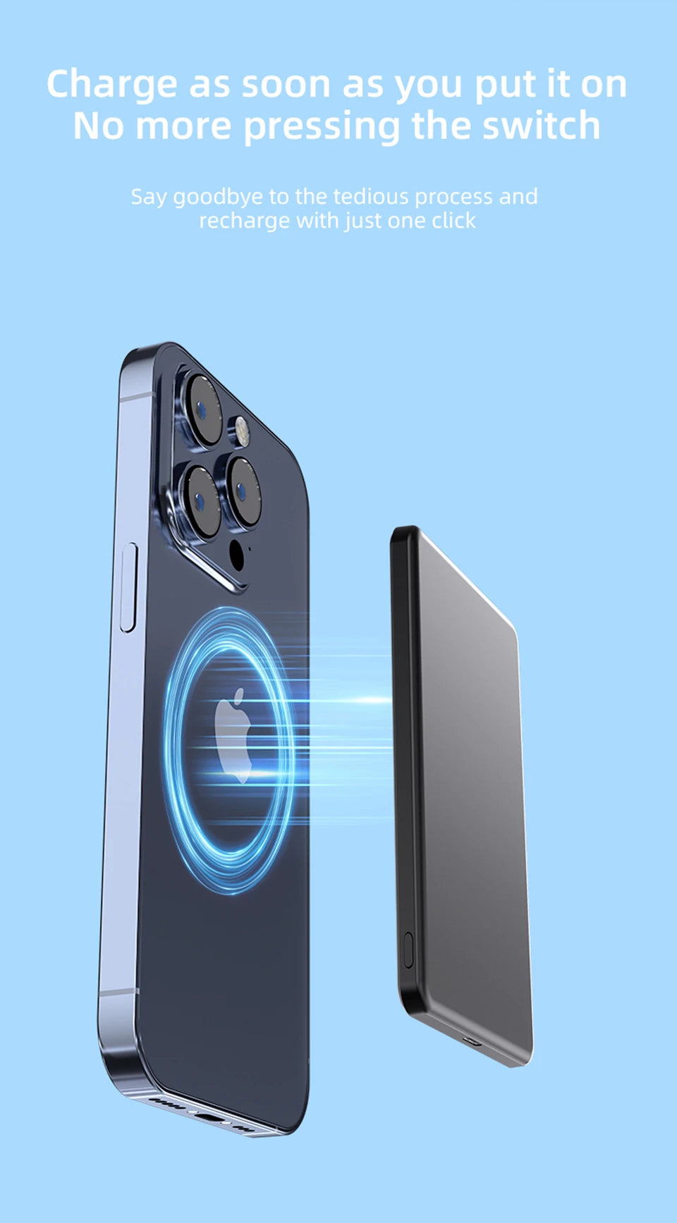Magnetic Wireless Power Bank for Magsafe for IPhone 16 15 14 13 12 P