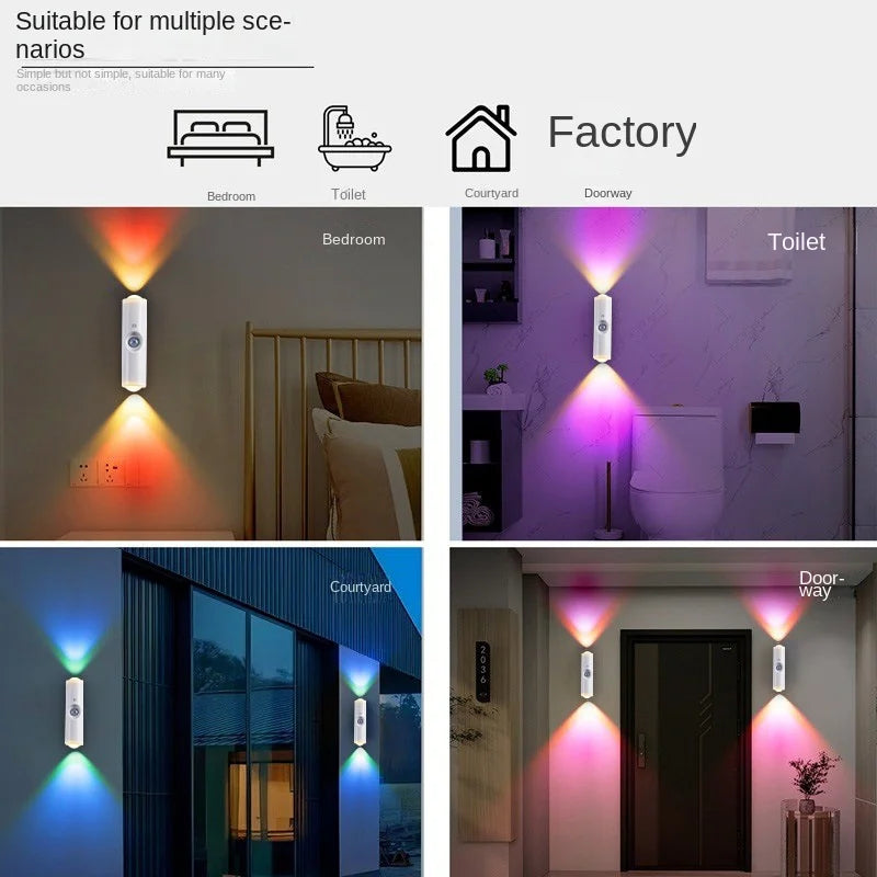 3/7Colors Magnetic Mount Color Changing Night Light with Human Body