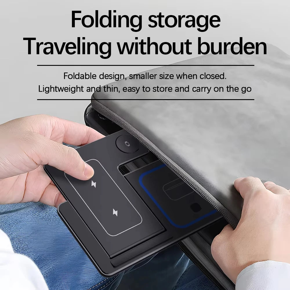 Foldable 3 in 1 Wireless Charger Pad Stand for IPhone 15 14 13 12 8