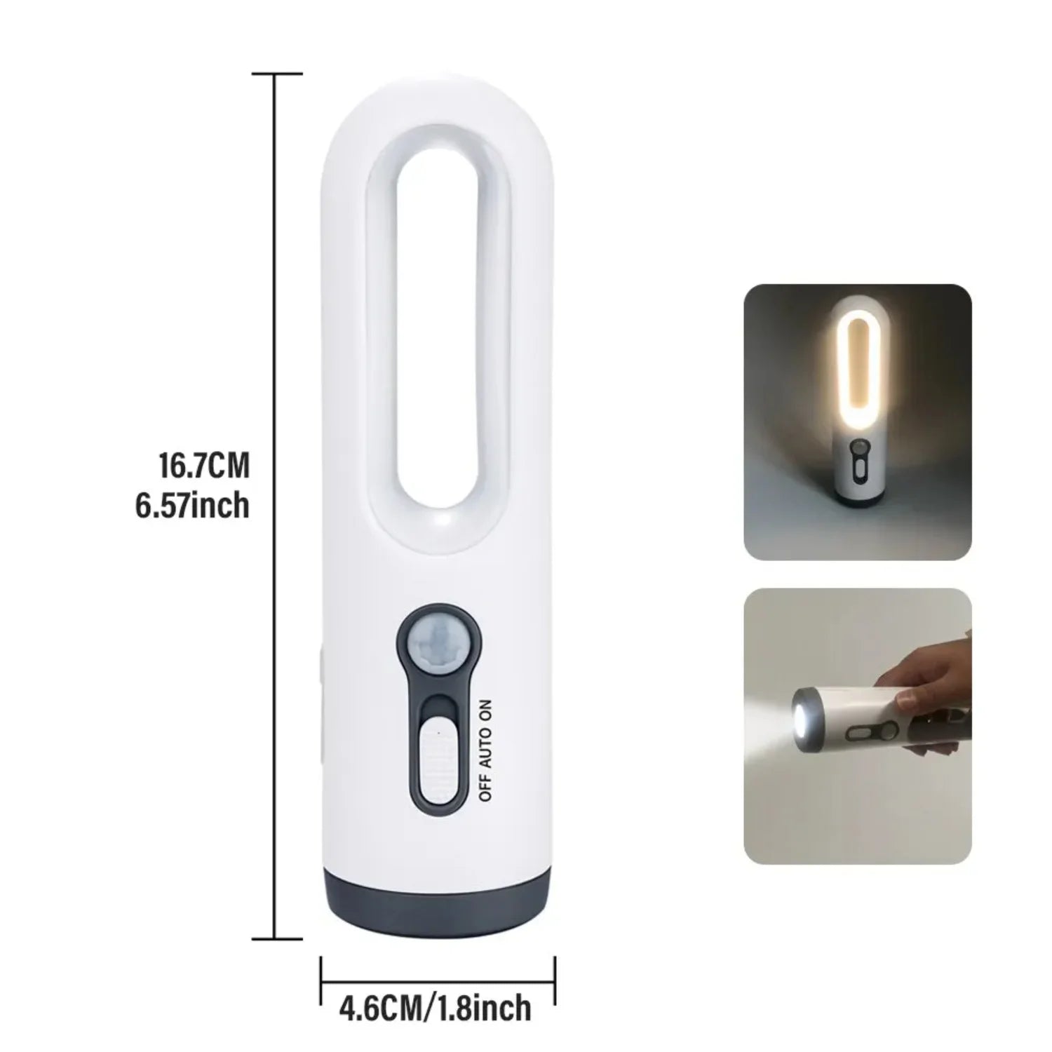 Motion Sensor Night Light 2 in 1 Portable Flashlight with Dusk to Da