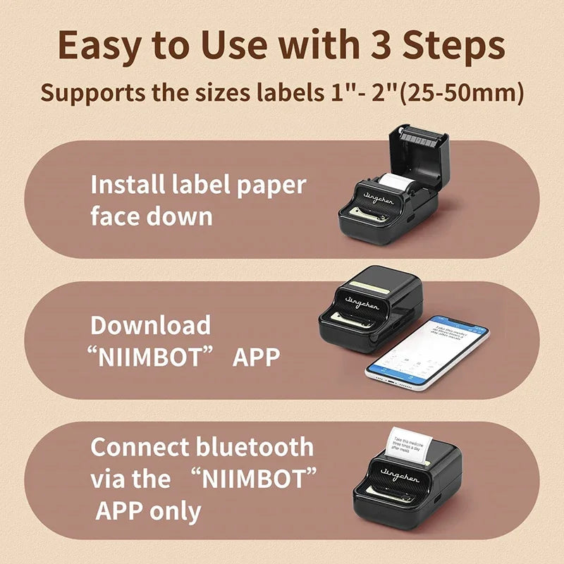 Niimbot B21 Mini Portable Printer Adhesive Label Thermal Printer Wir