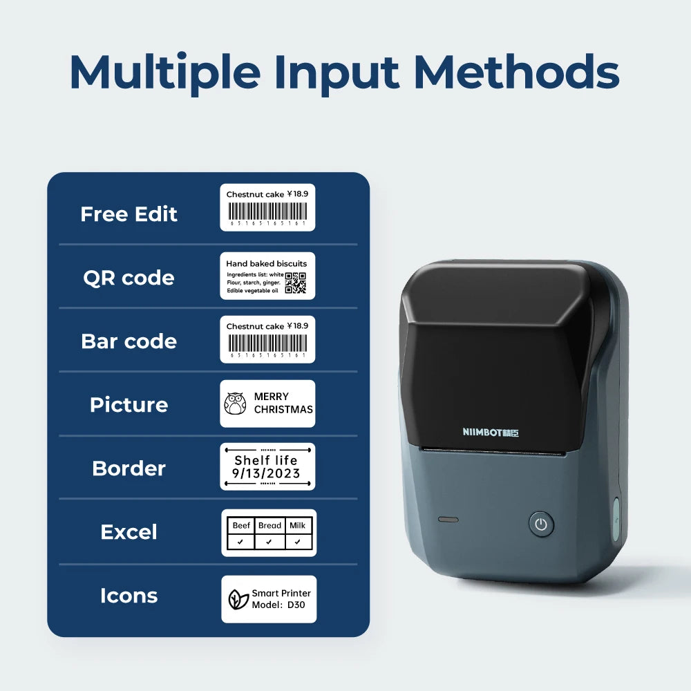 Niimbot B1 Label Maker Bluetooth Portable 2 Inch Thermal Label Print