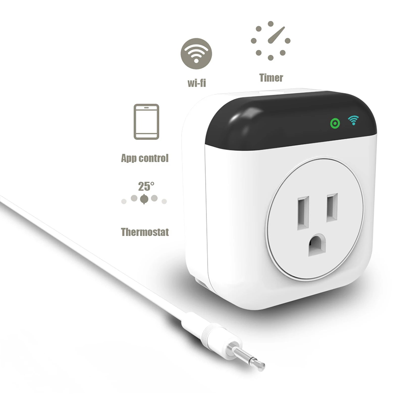 Smart Thermostat Socket 10A Programmable Timed Mini Wifi Temperature