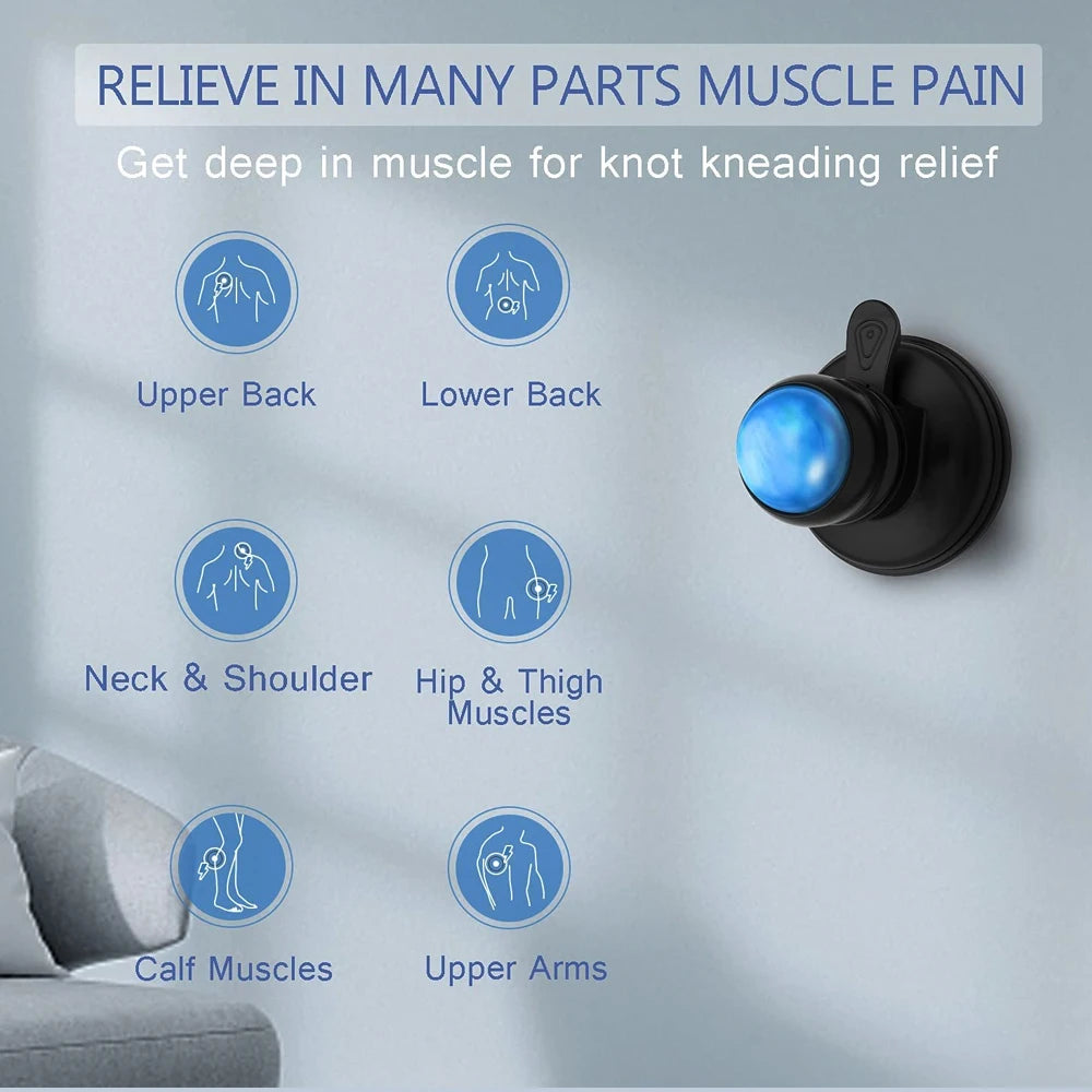 New Design Massage Ball Deep Tissue Roller Suction Cup Self Back Mas