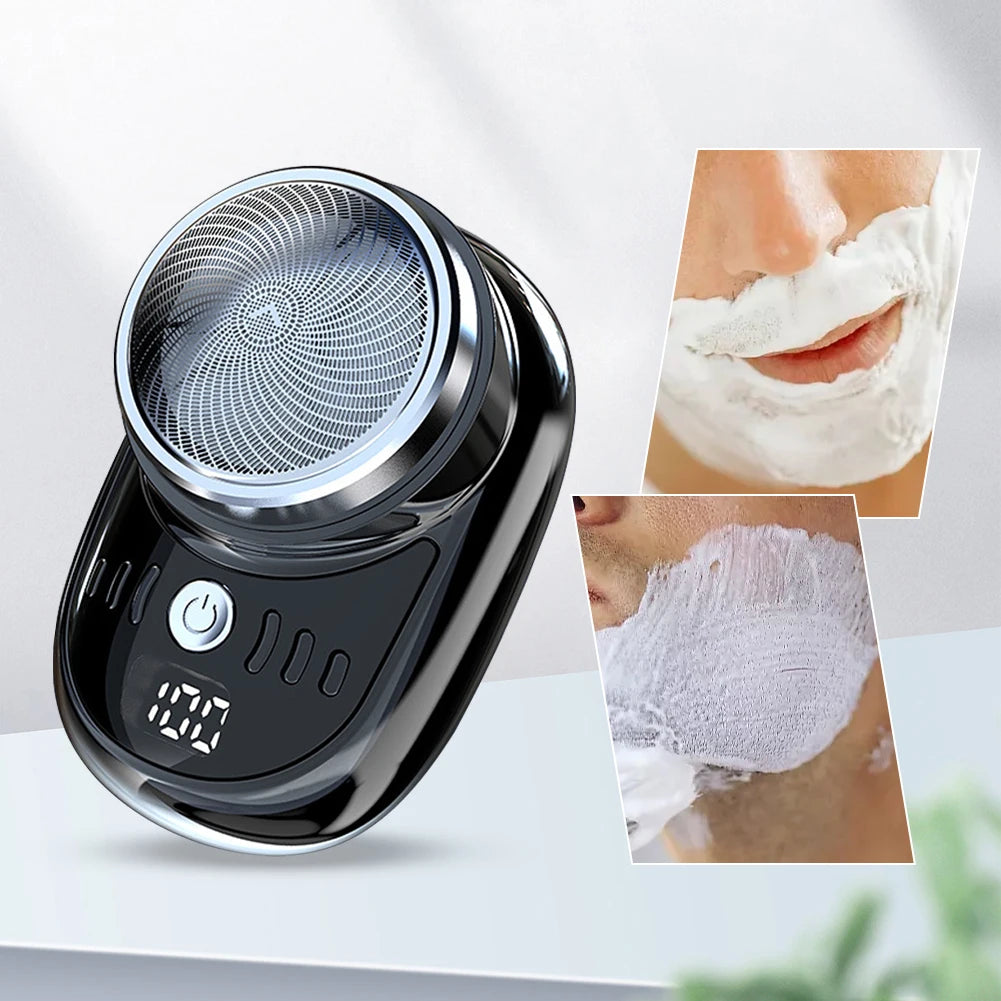 Men Mini Electric Travel Shaver USB Charging Face Beard Trimmer with
