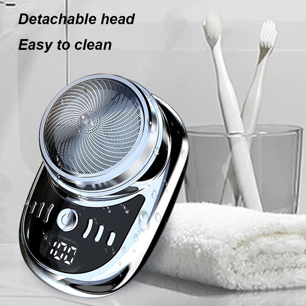 Men Vehicle Mounted Shaver USB Charging Face Beard Trimmer with Digi