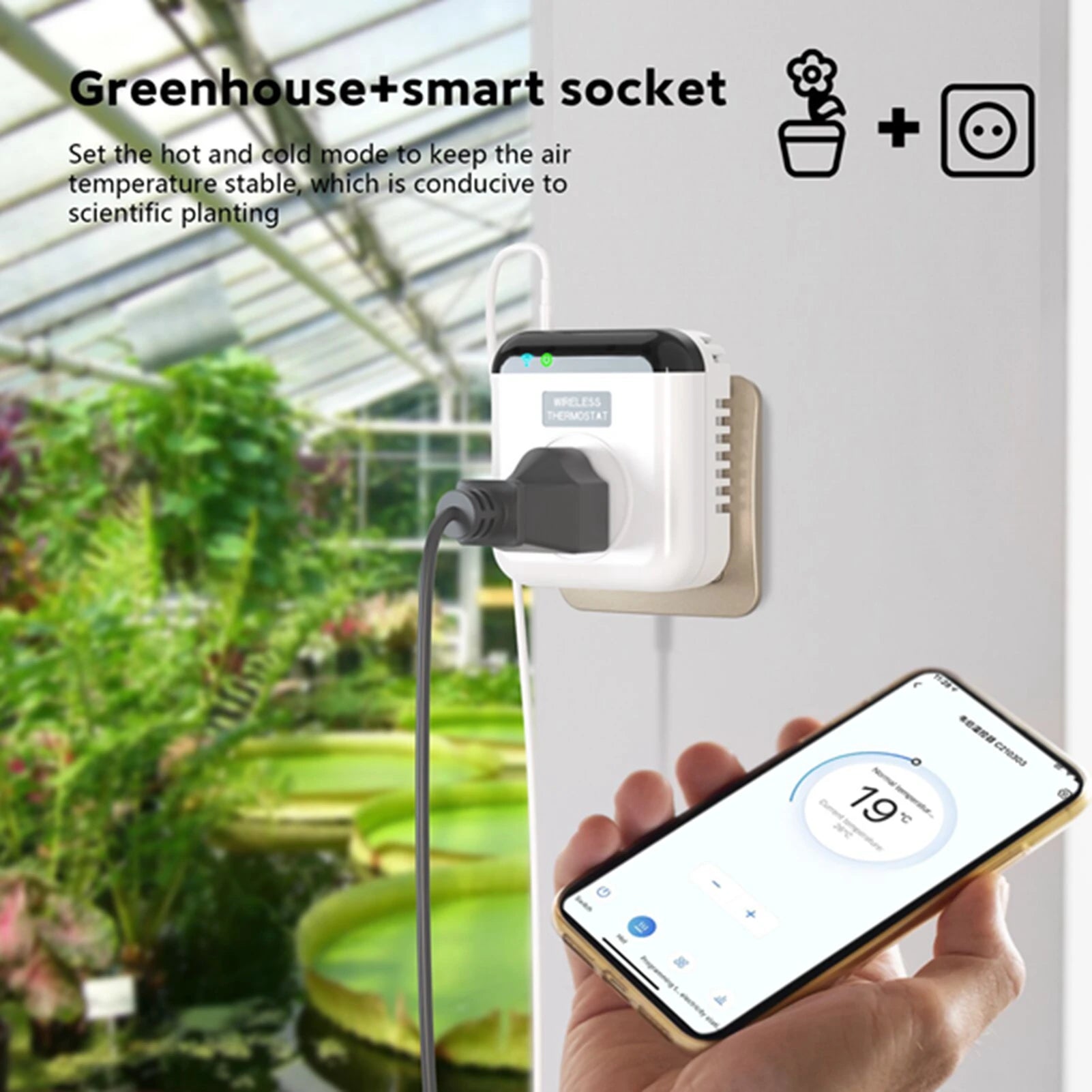 Smart Thermostat Socket 10A Programmable Timed Mini Wifi Temperature