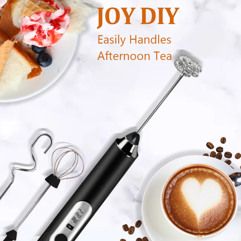 Electric Milk Frother Mixer Wireless Electrical Mini Coffee Maker Wh