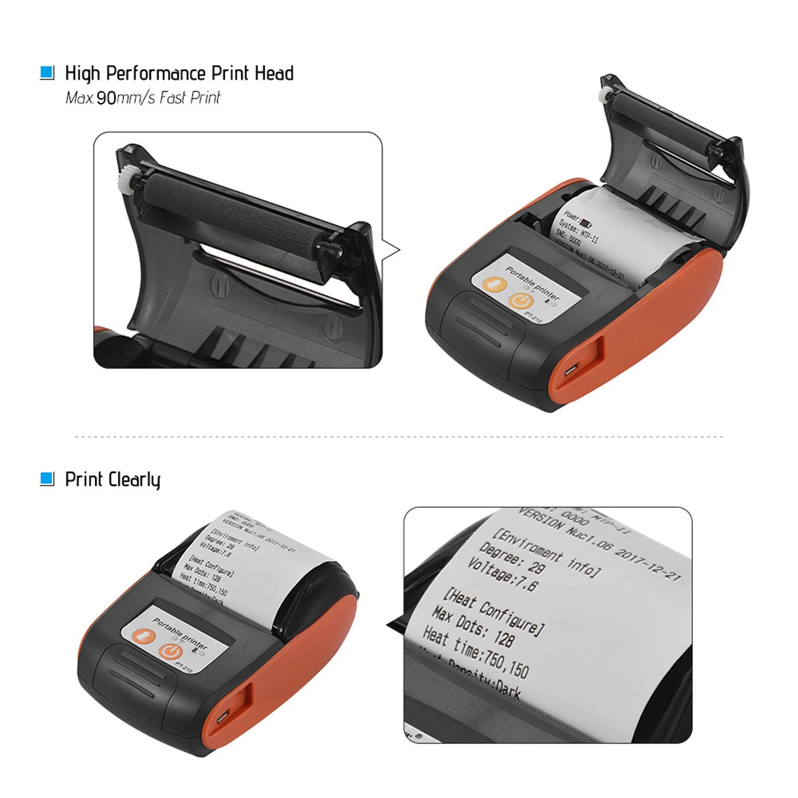 Portable Thermal Printer Mini Portable Thermal Printer Bluetooth Min