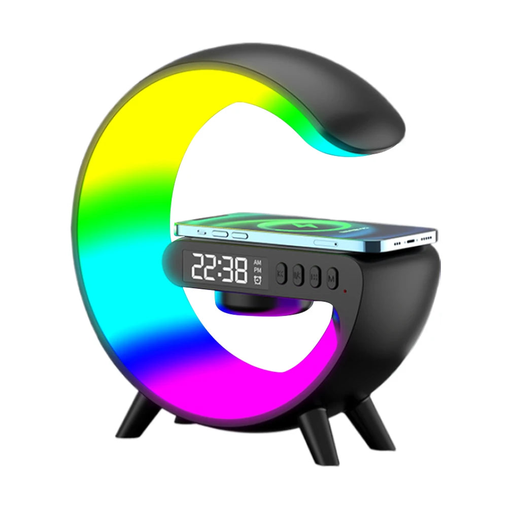 Wireless Speaker Charger Night Light with Alarm Clock Charging Funct