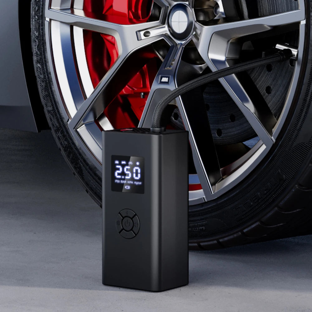Car Air Compressor LCD Display Portable Air Compressor with LED Ligh