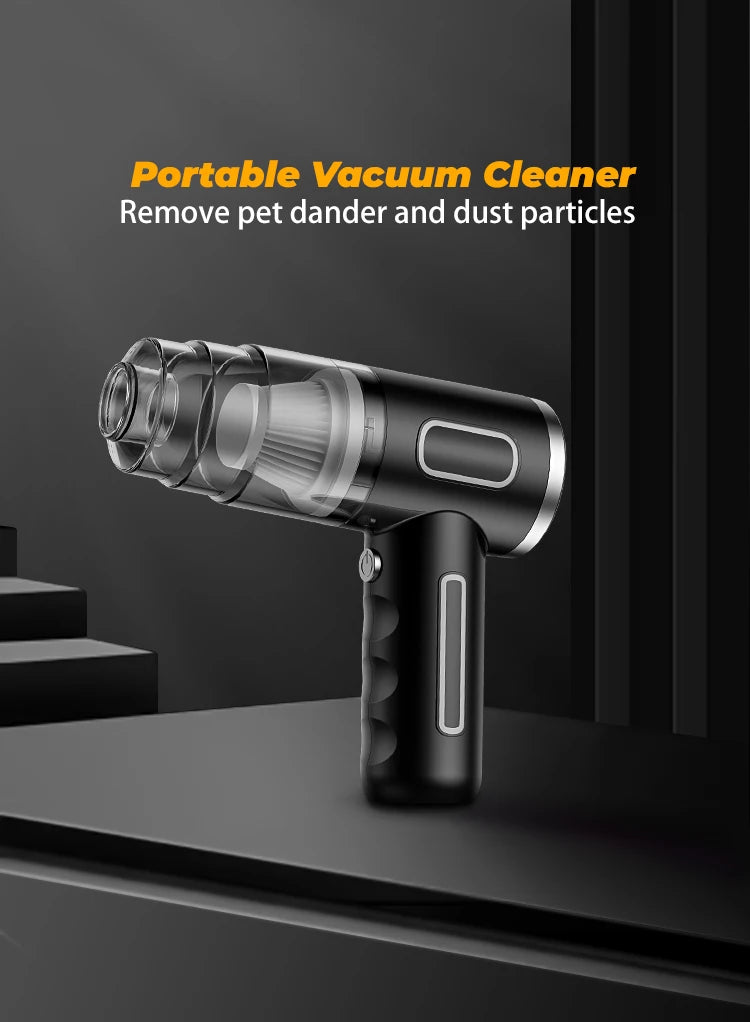 ABS Car Vacuum Cleaner Portable Powerful Wireless Vacuum Cleaner Hom