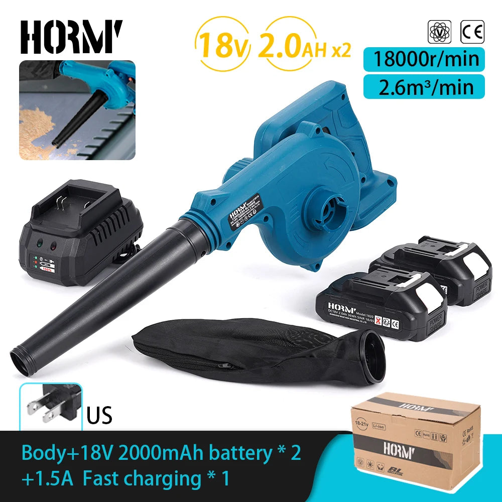 18V Blower Hair Dryer and Vacuum Cleaner Rechargeable Hair Dryer Cor