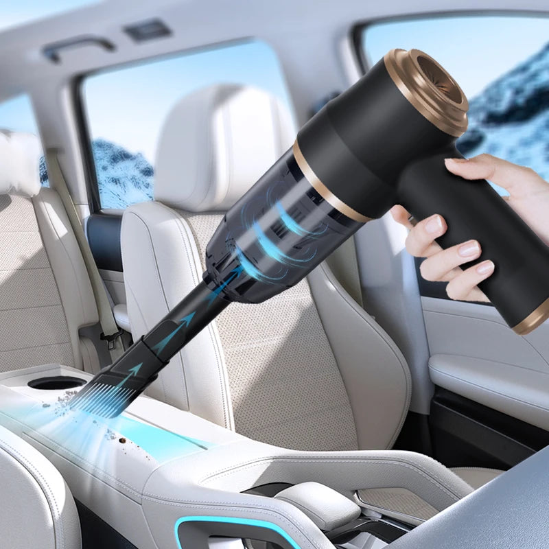 ABS Car Vacuum Cleaner Household Appliances Portable Battery Long Li