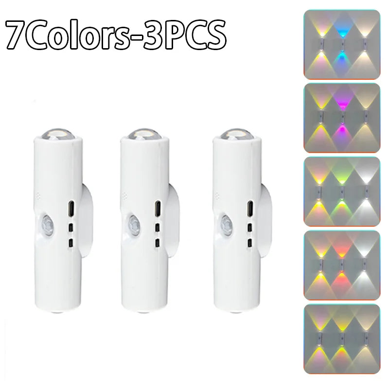 3/7Colors Magnetic Mount Color Changing Night Light with Human Body
