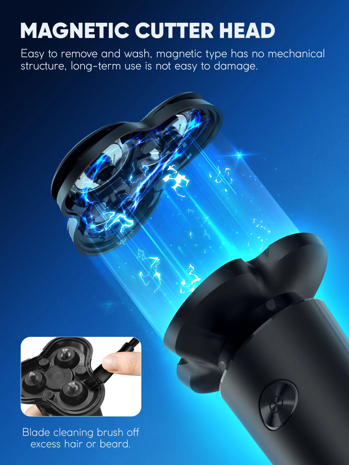SEJOY Portable Electric Razor Men Electric Shaver Triple Blade Power