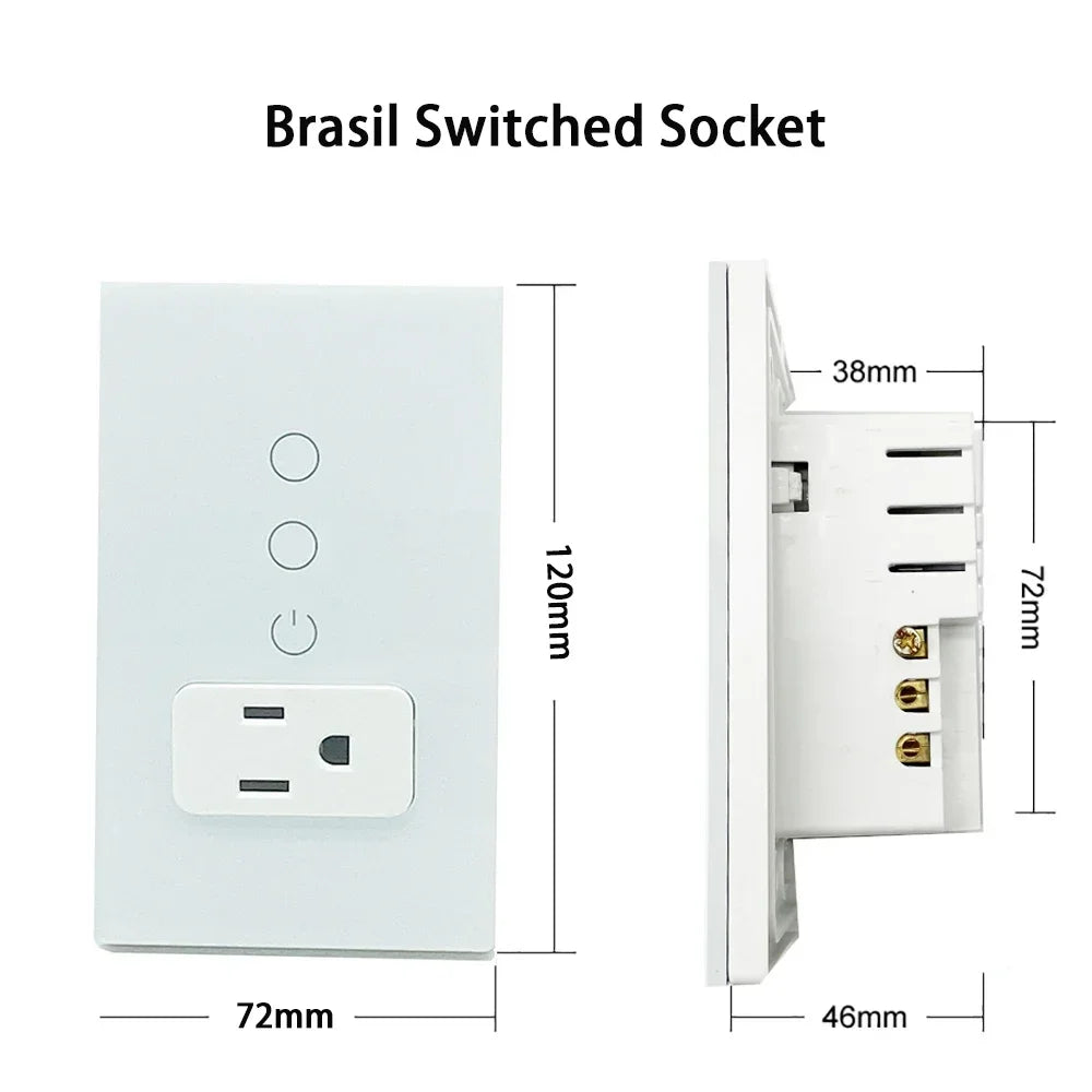 Melery Mexico Plug Wifi Smart Tuya Light Switch Intelligent Wall Soc
