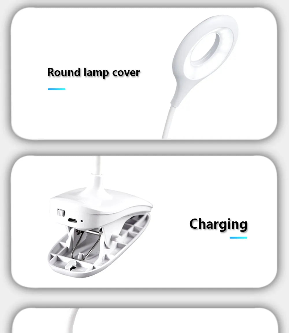 Led Desk Lamp Stepless Dimmable Touch Foldable Table Lamp Bedside Re