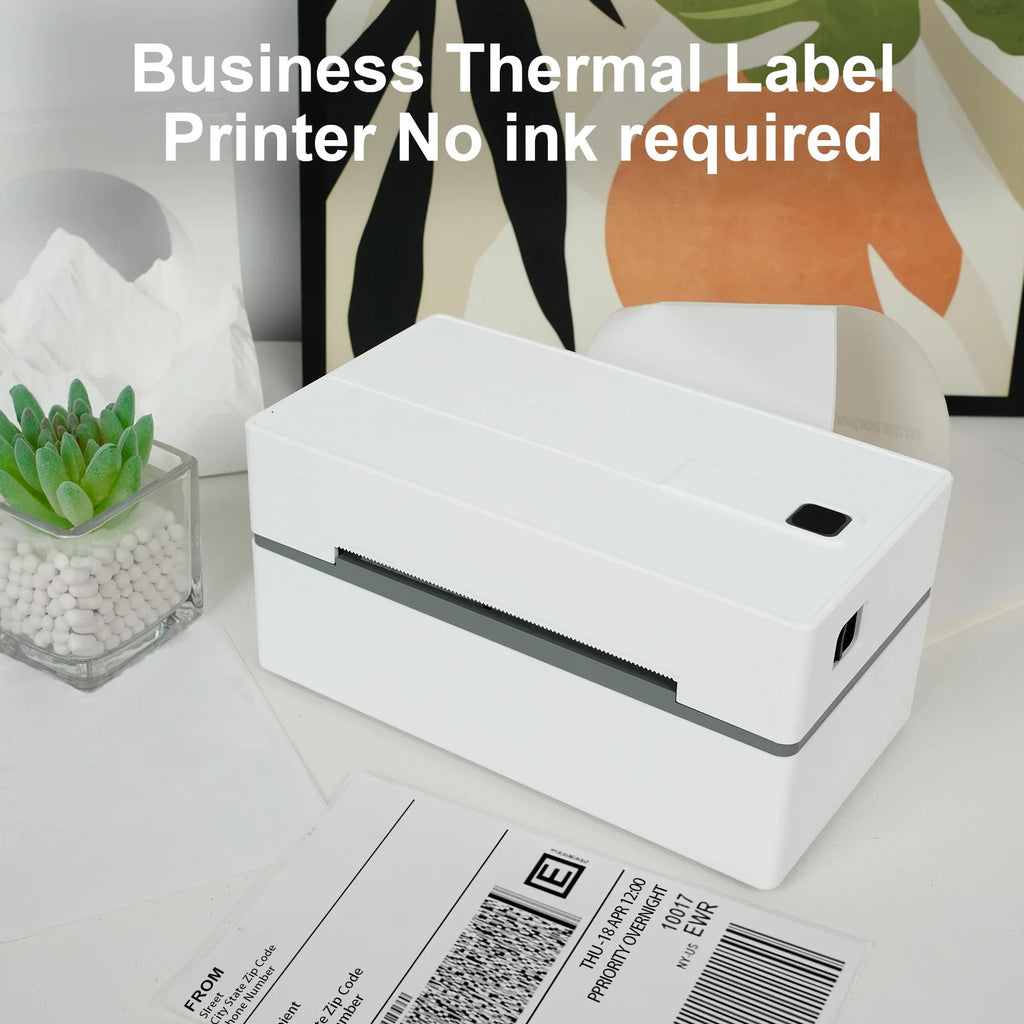 Thermal Label Printer Portable No Ink Required 300DPI 4x6 for Small
