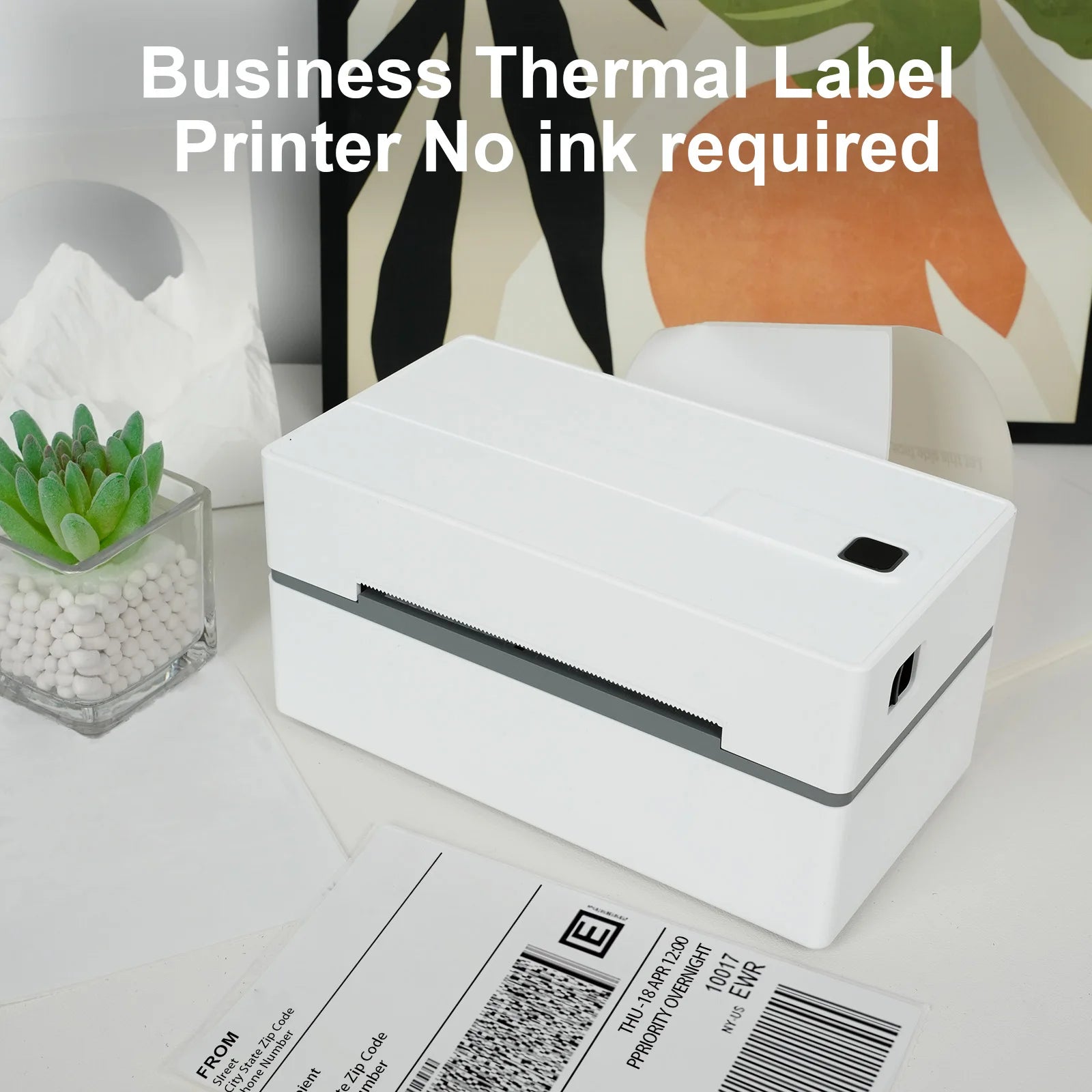 Thermal Label Printer Portable No Ink Required 300DPI 4x6 for Small