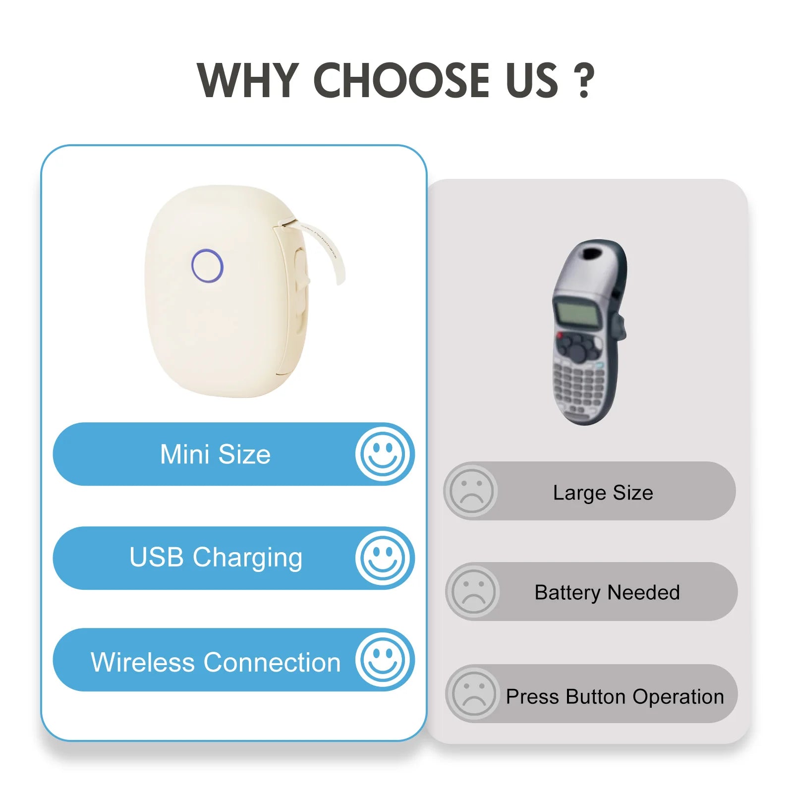 Mini Portable Wireless Inkless Thermal Printer Bluetooth Pocket Labe