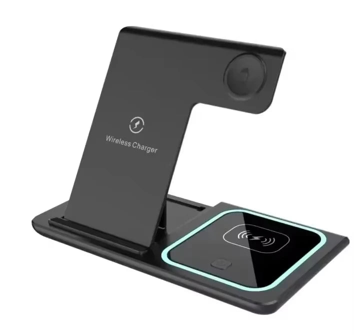Foldable 3 in 1 Wireless Charger Pad Stand for IPhone 15 14 13 12 8