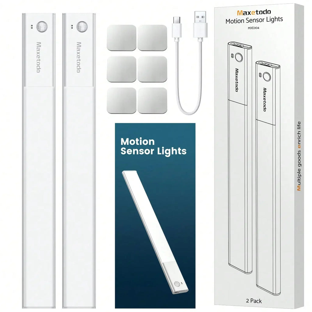 Under Cabinet Lights 64 LED Sensor Magnetic 3000mAh Rechargeable 3 C