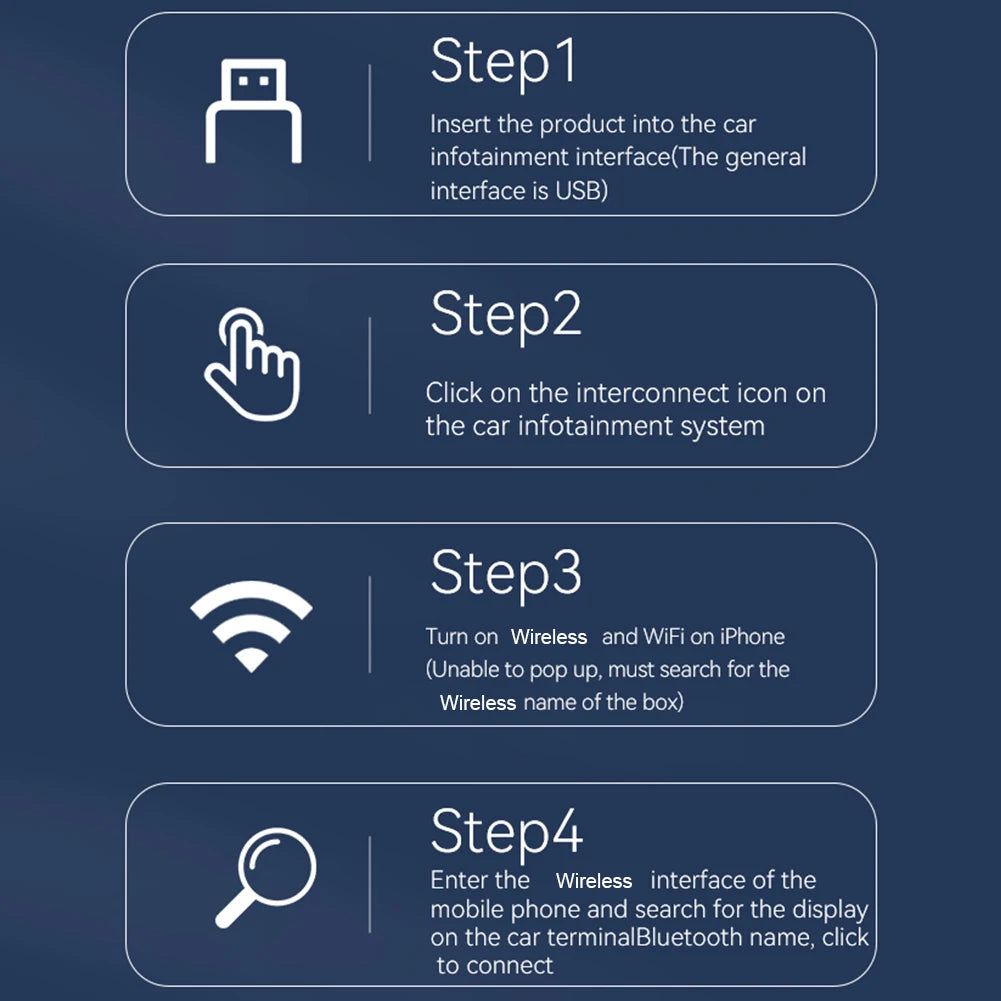 2025 New Wireless CarPlay Android Auto Adapter WiFi BT5.0 Smart Dong