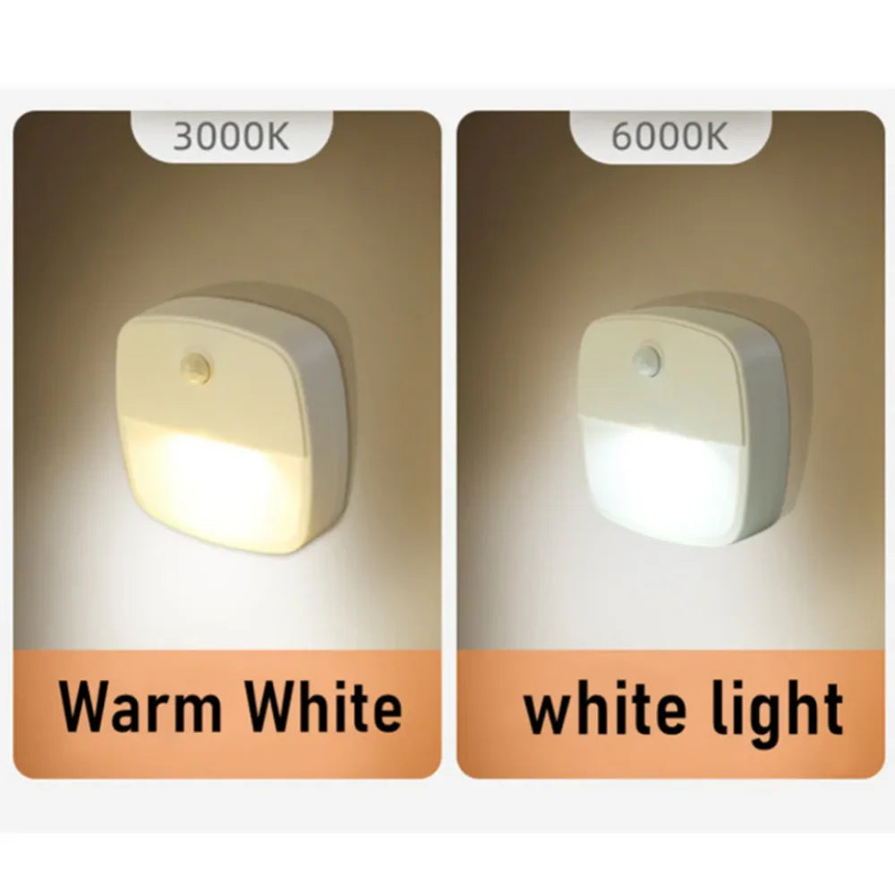 2Pcs Motion Sensor Light Wireless Night Lights AAA Battery Powered B