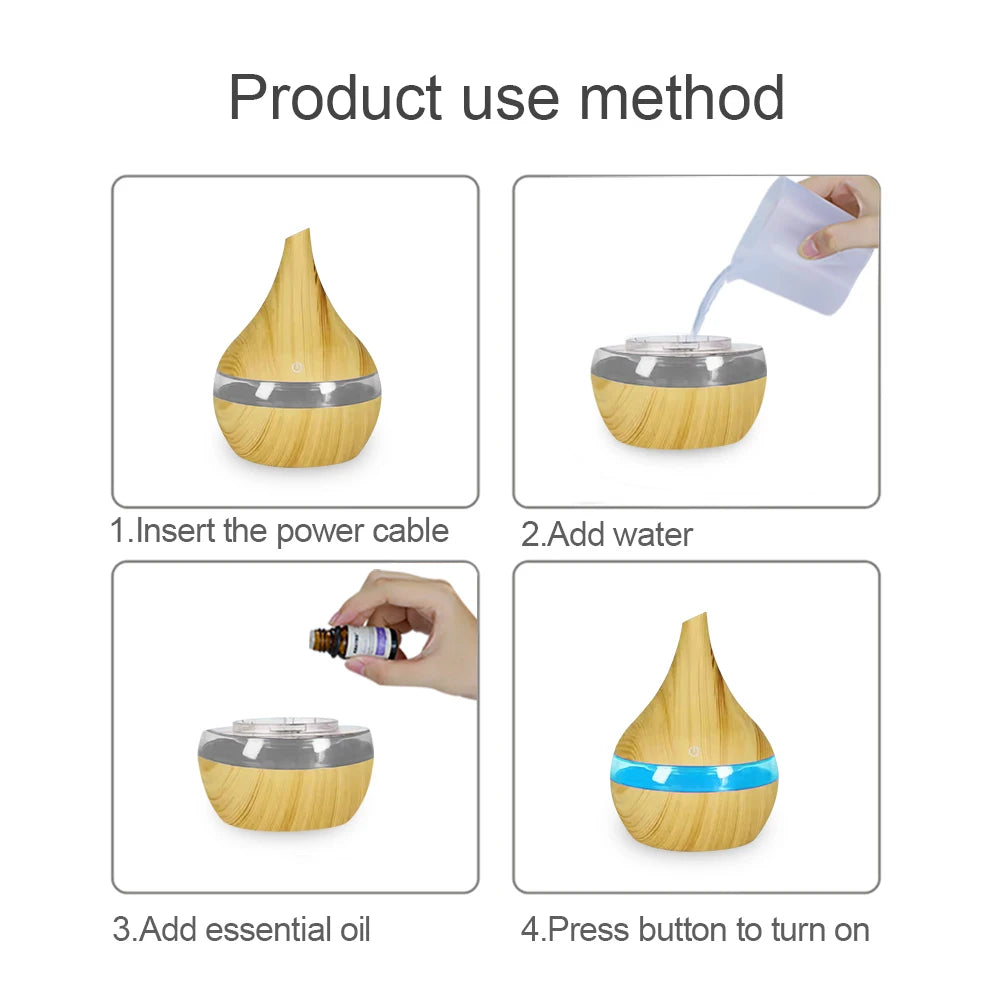 Combat Dry Air Effortlessly USB – Powered 300ml Humidifier with Auto