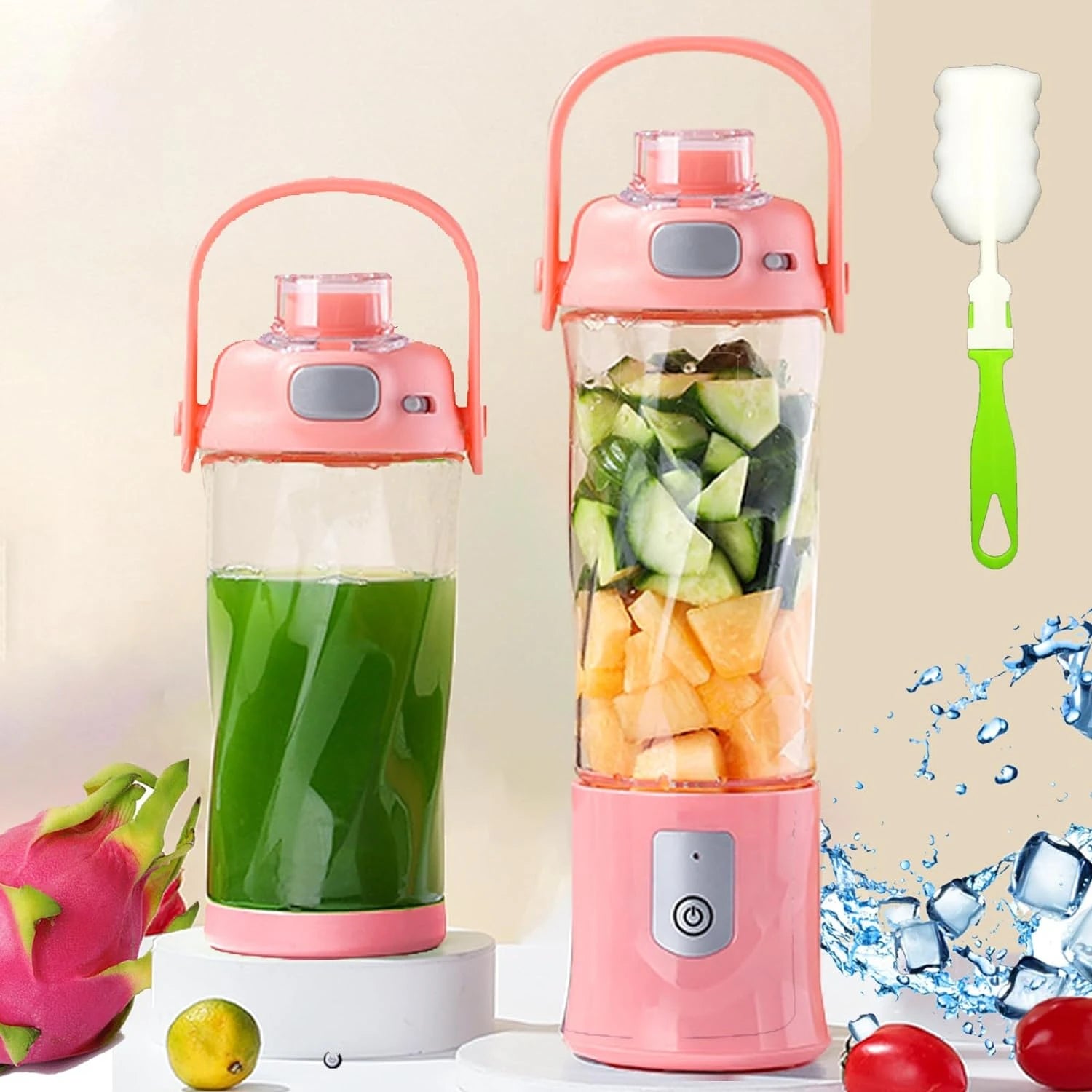 Compact and Convenient White Portable Mini USB Blender with Ultra Si