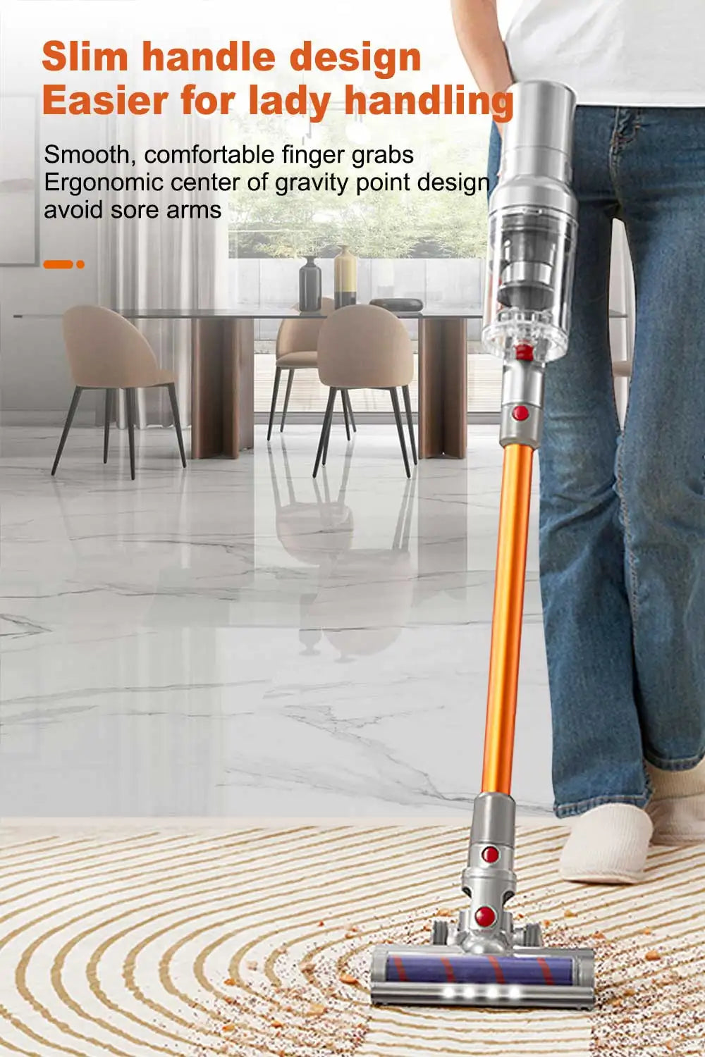 Cordless Handheld Vacuum Cleaner,27000PA,Touch Screen,Smart Dust Sen