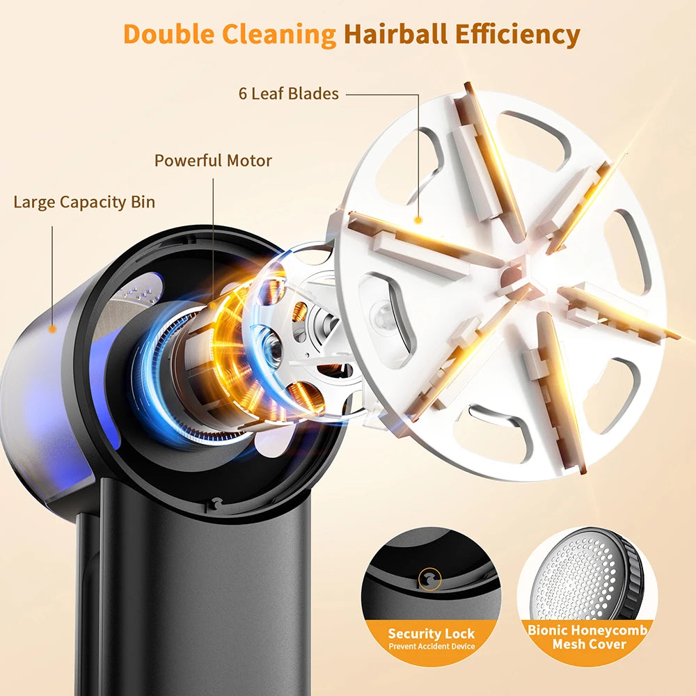 ColdSky Rechargeable Fabric Shaver Electric Lint Remover with Digita