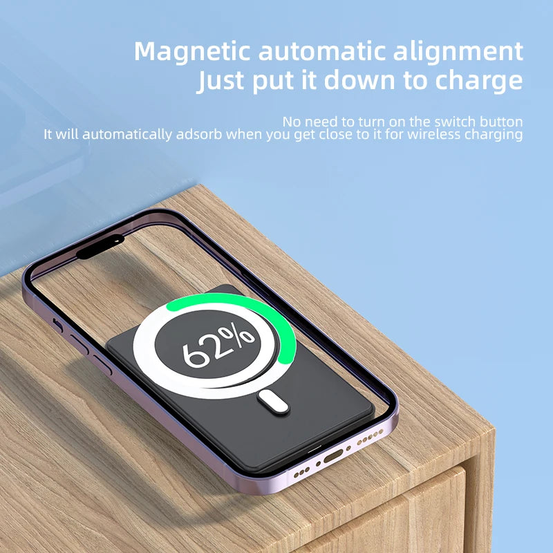 Magnetic Wireless Power Bank for Magsafe for IPhone 16 15 14 13 12 P