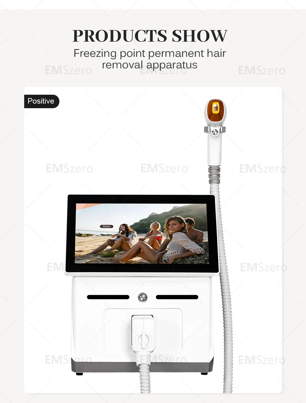 3000W 3 Wavelength 808 Diode Laser Hair Removal Machine Ice Titanium