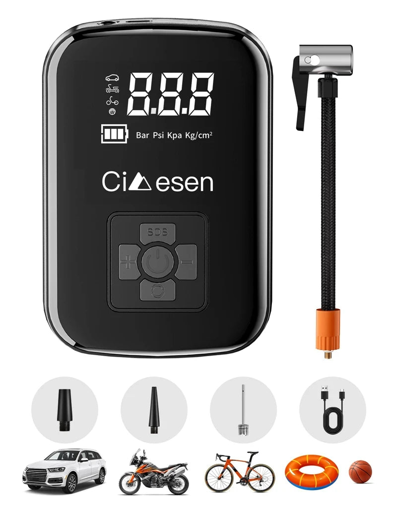 1pc Car Wireless Air Pump 150PSI Portable Electric Tire Inflation fo