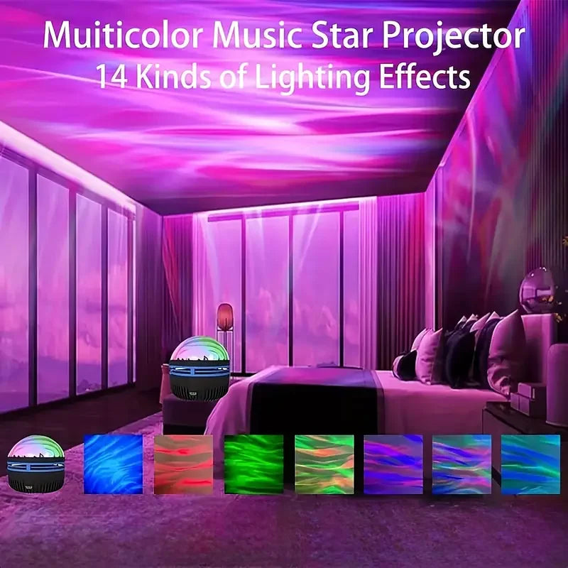 Aurora Borealis Starry Sky Projection Light, LED Projection Night Li