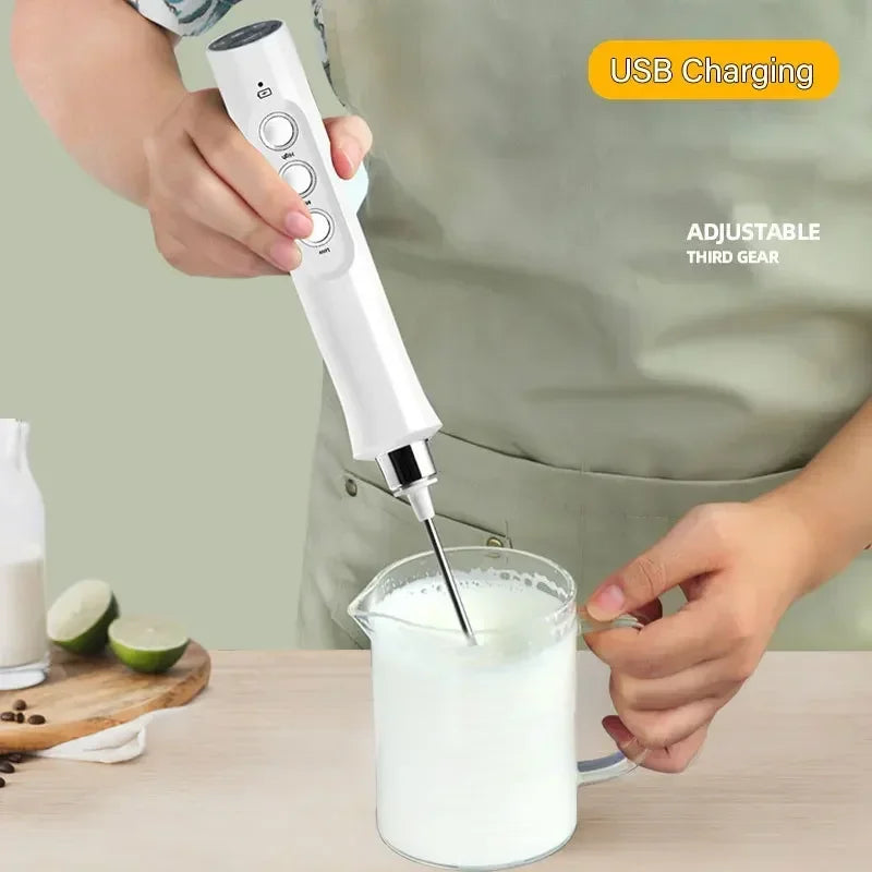 Wireless Milk Foam USB Rechargeable Handheld Electric Foam Maker 3 S