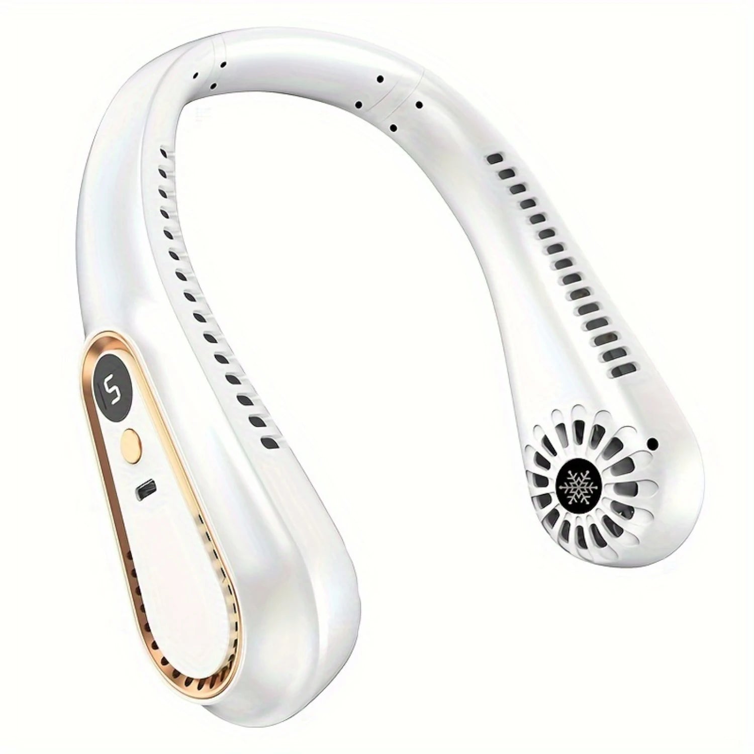 1pc, Bladeless Hanging Neck Fan, Portable USB Rechargeable Cooler Fa
