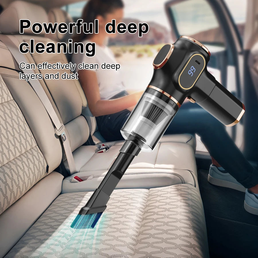 ABS Car Vacuum Cleaner Household Appliances Portable Battery Long Li