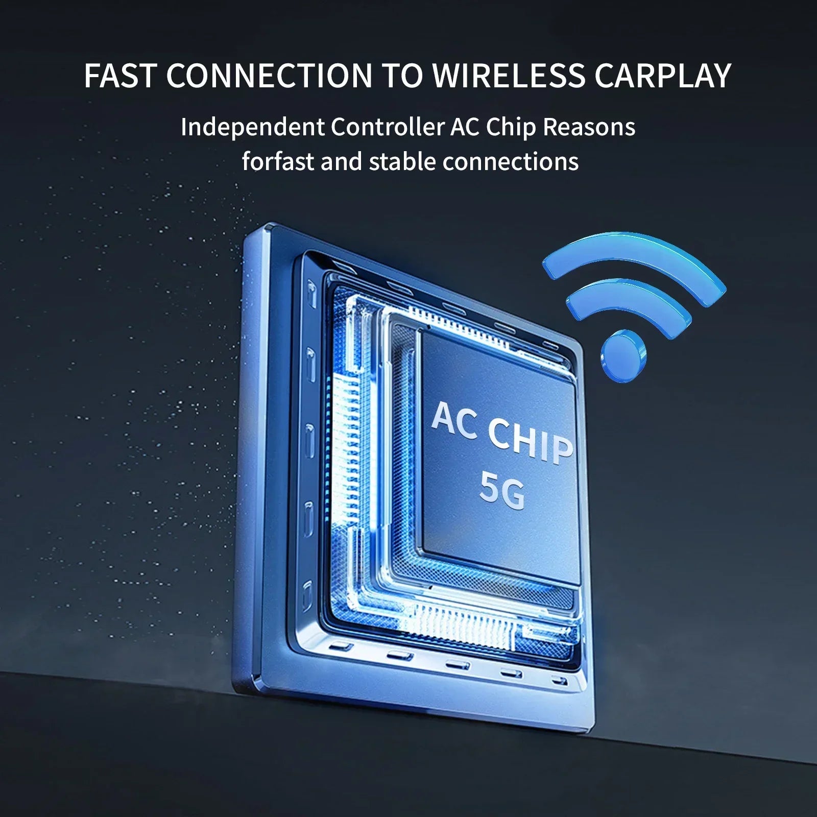 New 2 – in – 1 360 Degree Wireless Adapter CarPlay Android AUTO Car