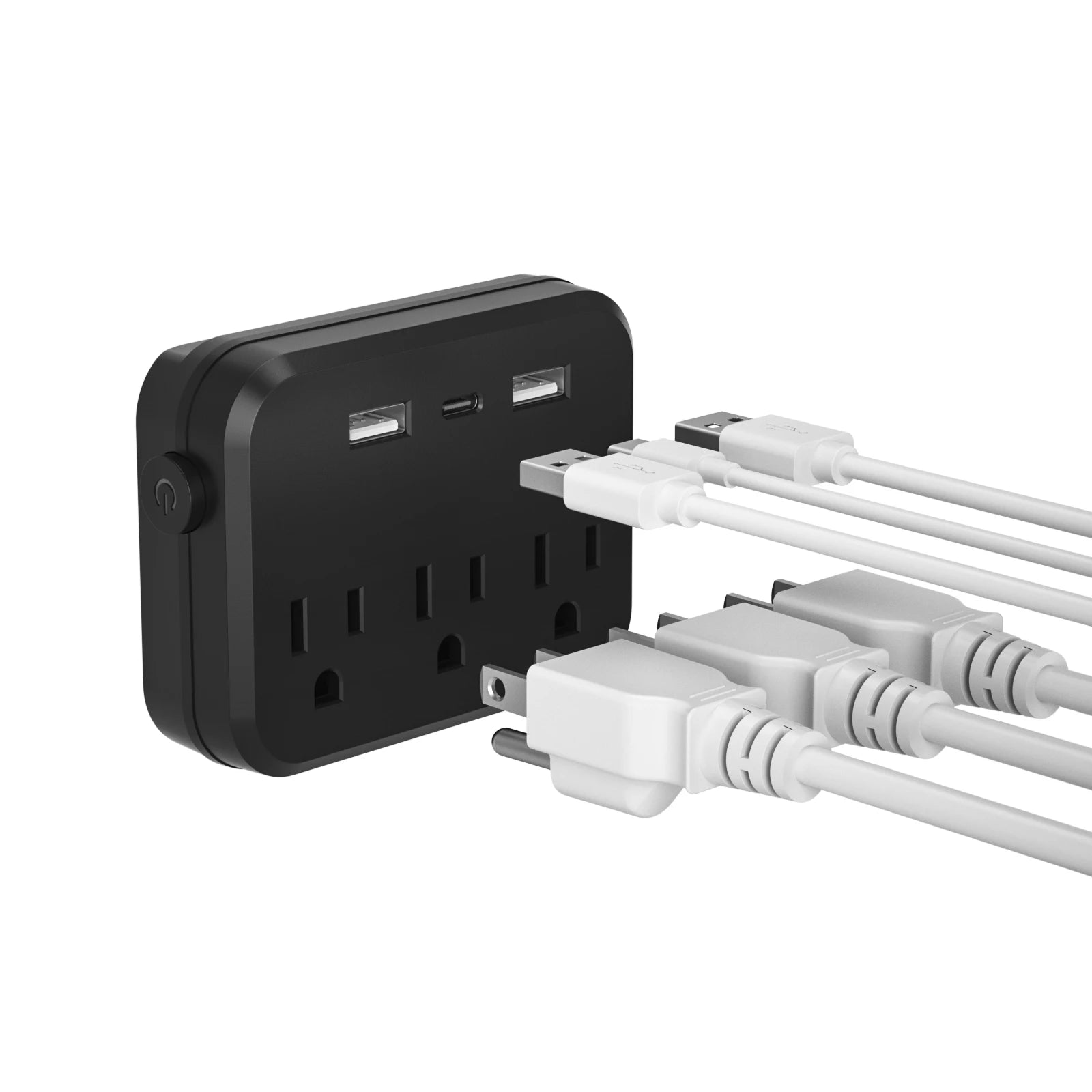 TRANSTON ,Switch with Surge Protector Mini Portable Power Strip 6