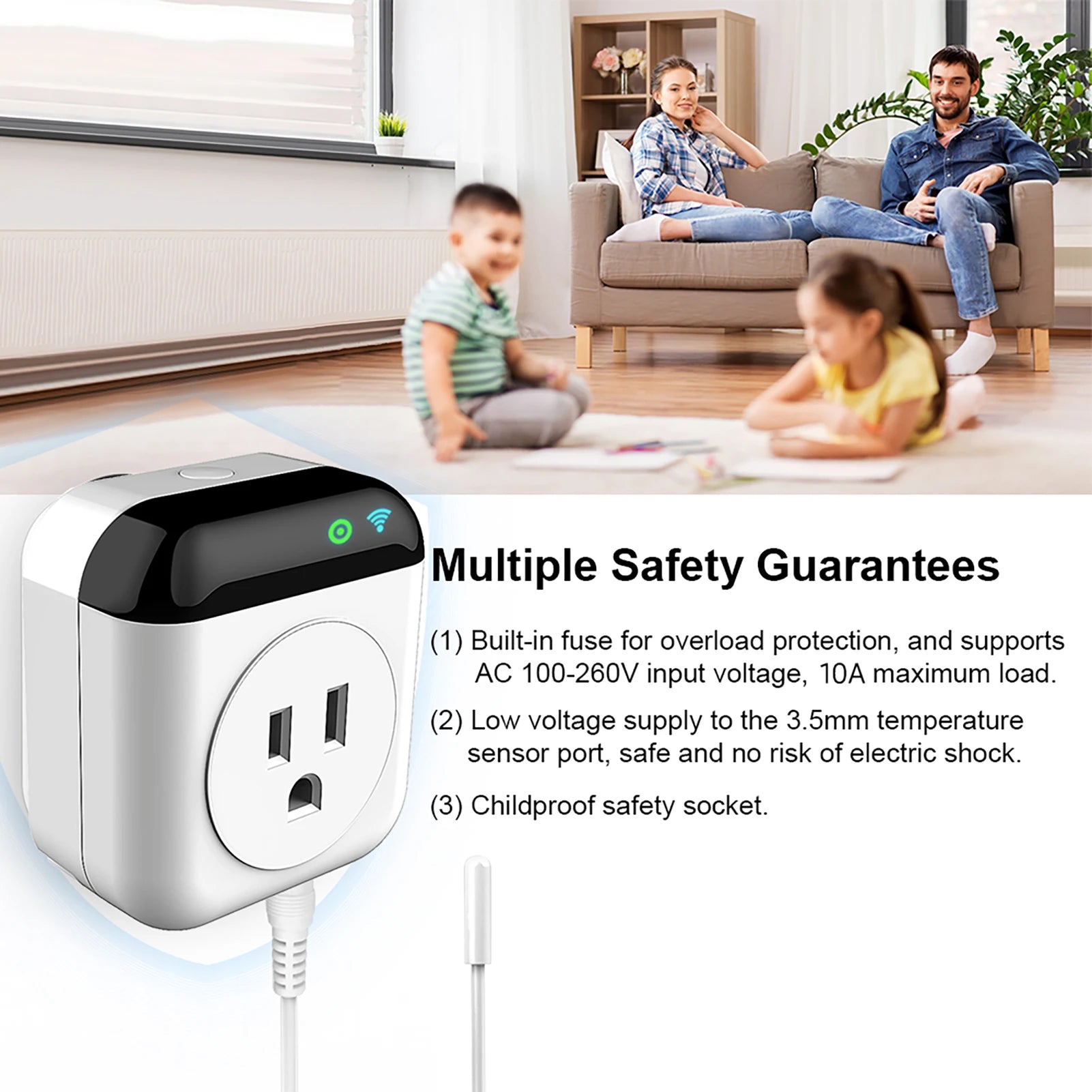 Smart Thermostat Socket 10A Programmable Timed Mini Wifi Temperature
