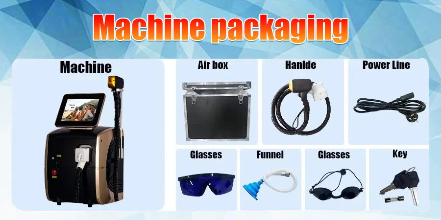 Professional Diode Ice Titanium Laser Hair Removal Machine Portable